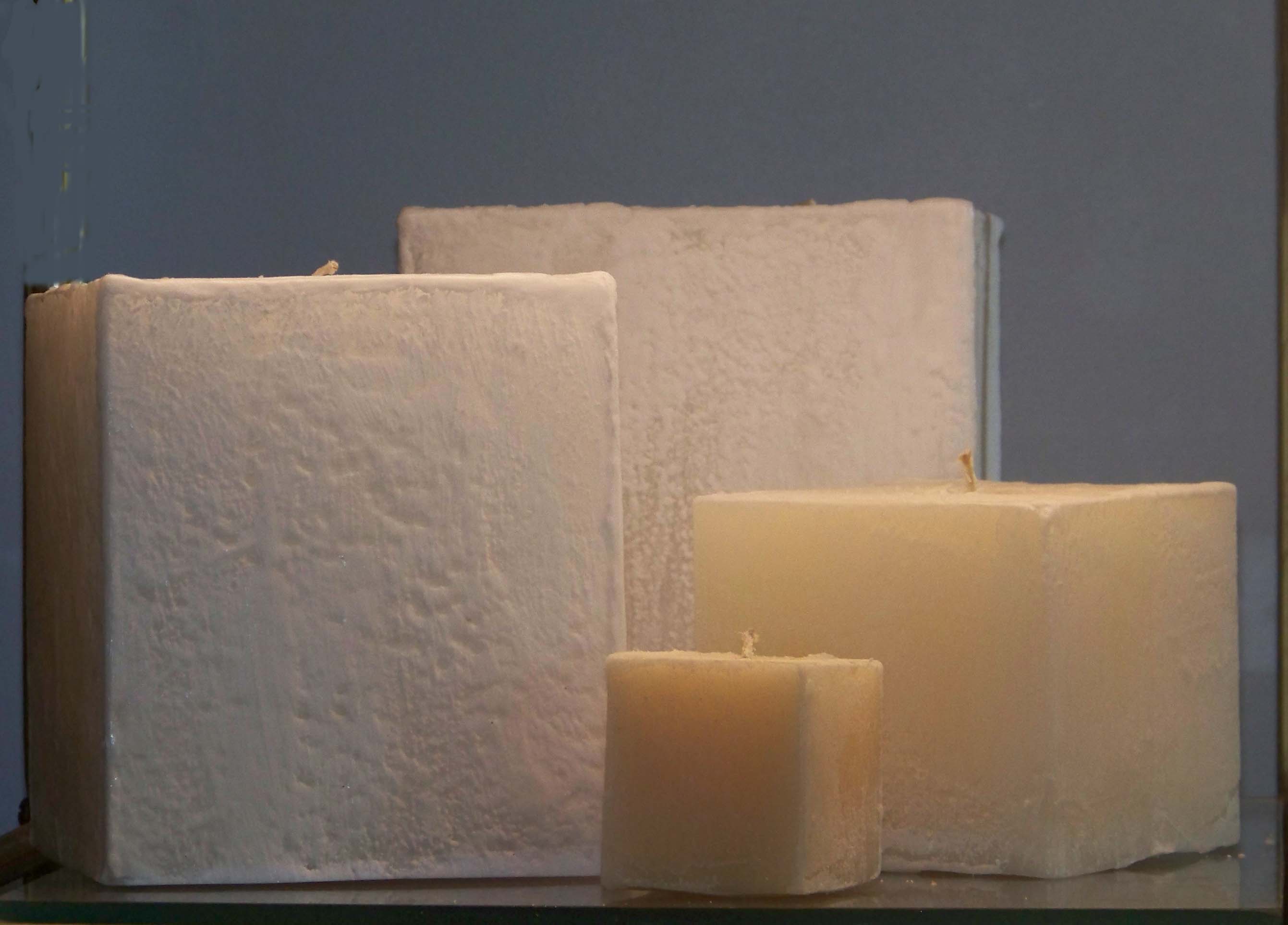 frosted cube candles